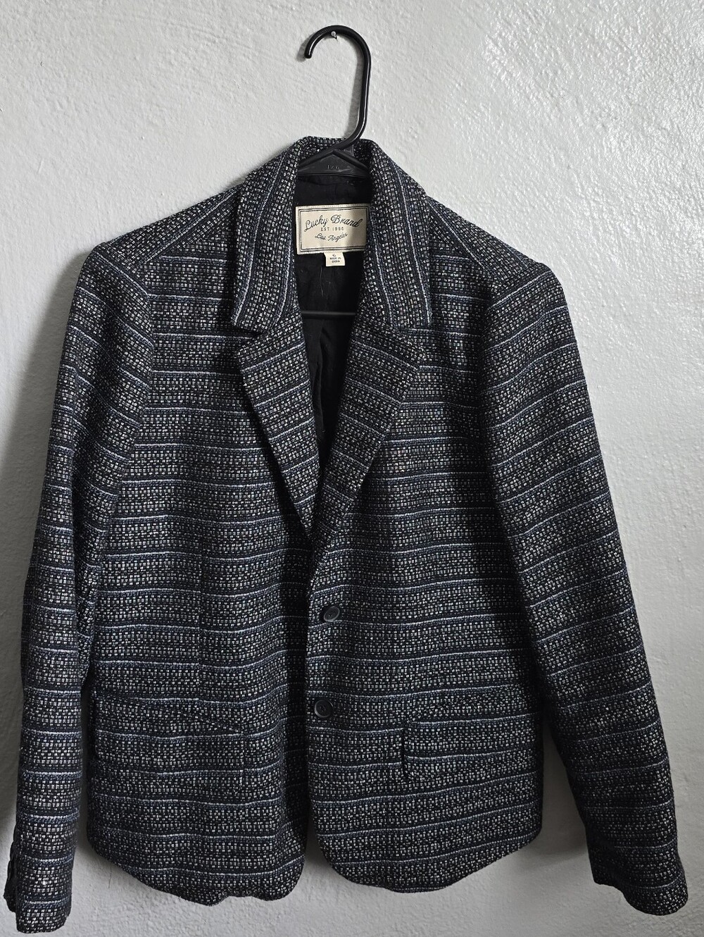 Lucky Brand Textured Stripe Blazer